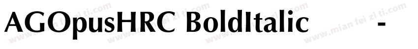 AGOpusHRC BoldItalic 语言英文字体转换